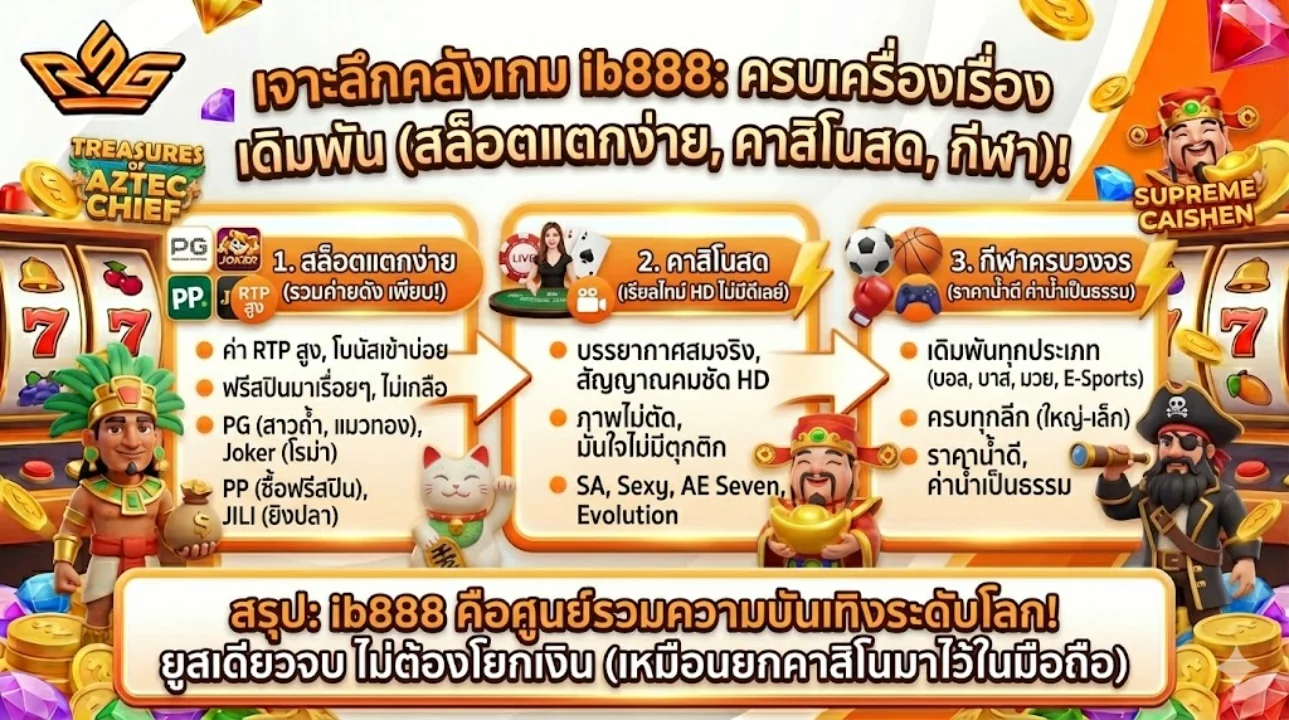 ib888 เว็บตรง ไม่ผ่านเอเย่นต์