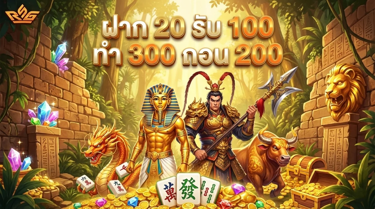 ฝาก 20 รับ 100 ทํา 300 ถอน 200