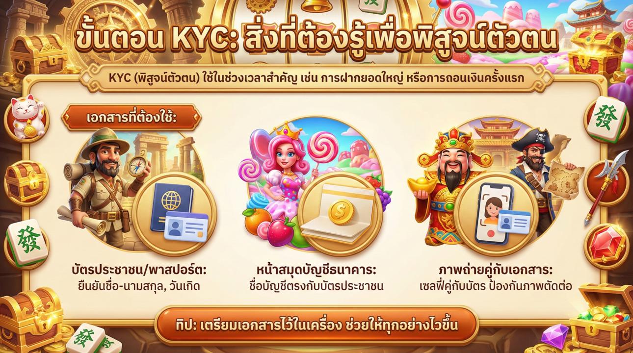 ขั้นตอน KYC พิสูจน์ตัวตนก่อนถอน