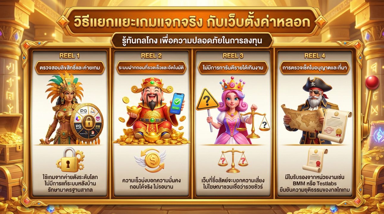 จุดสังเกตเว็บมาตรฐานสากล เล่นปลอดภัย ไม่โดนล็อคยูส