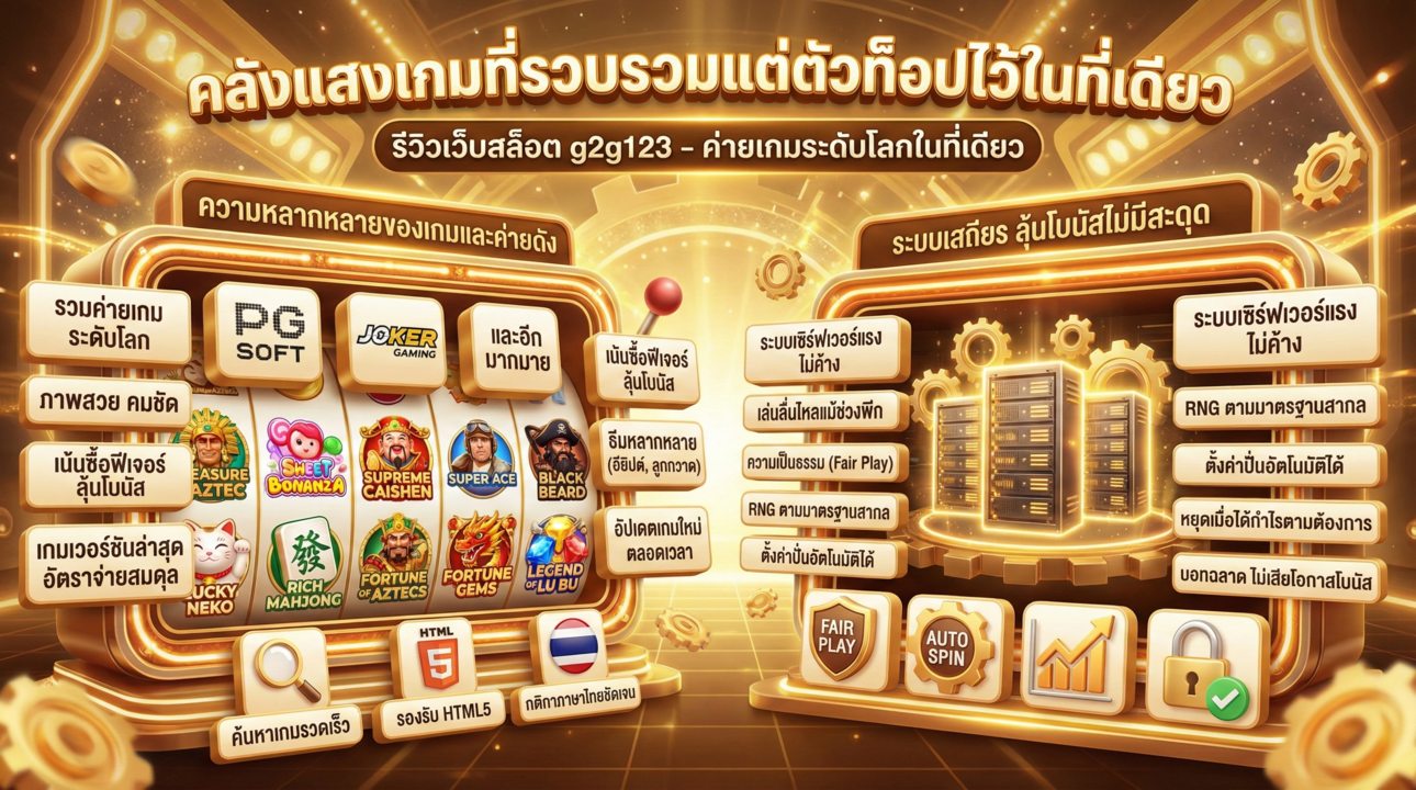 รวมสุดยอดเกมสล็อตและค่ายดังระดับโลก