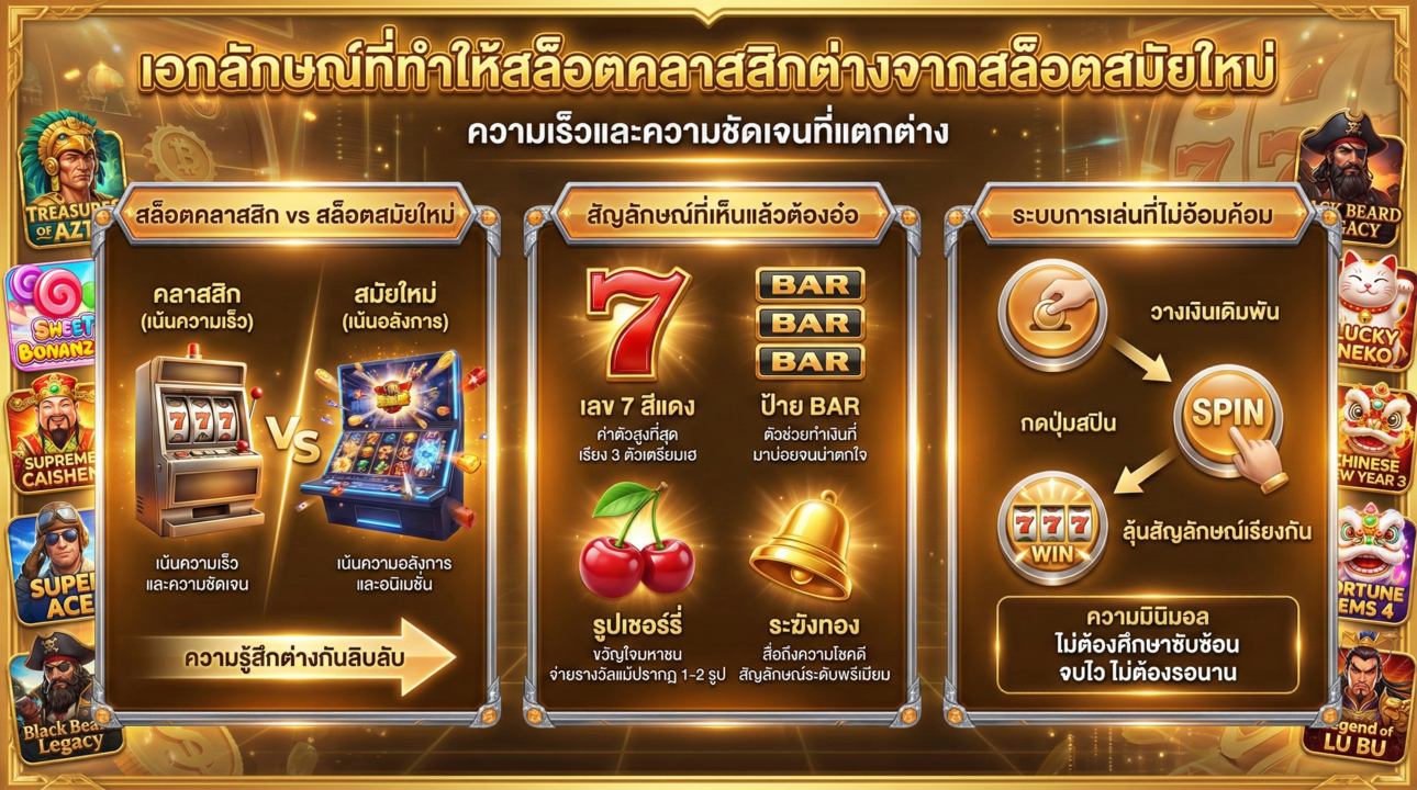 สล็อตคลาสสิก vs สมัยใหม่