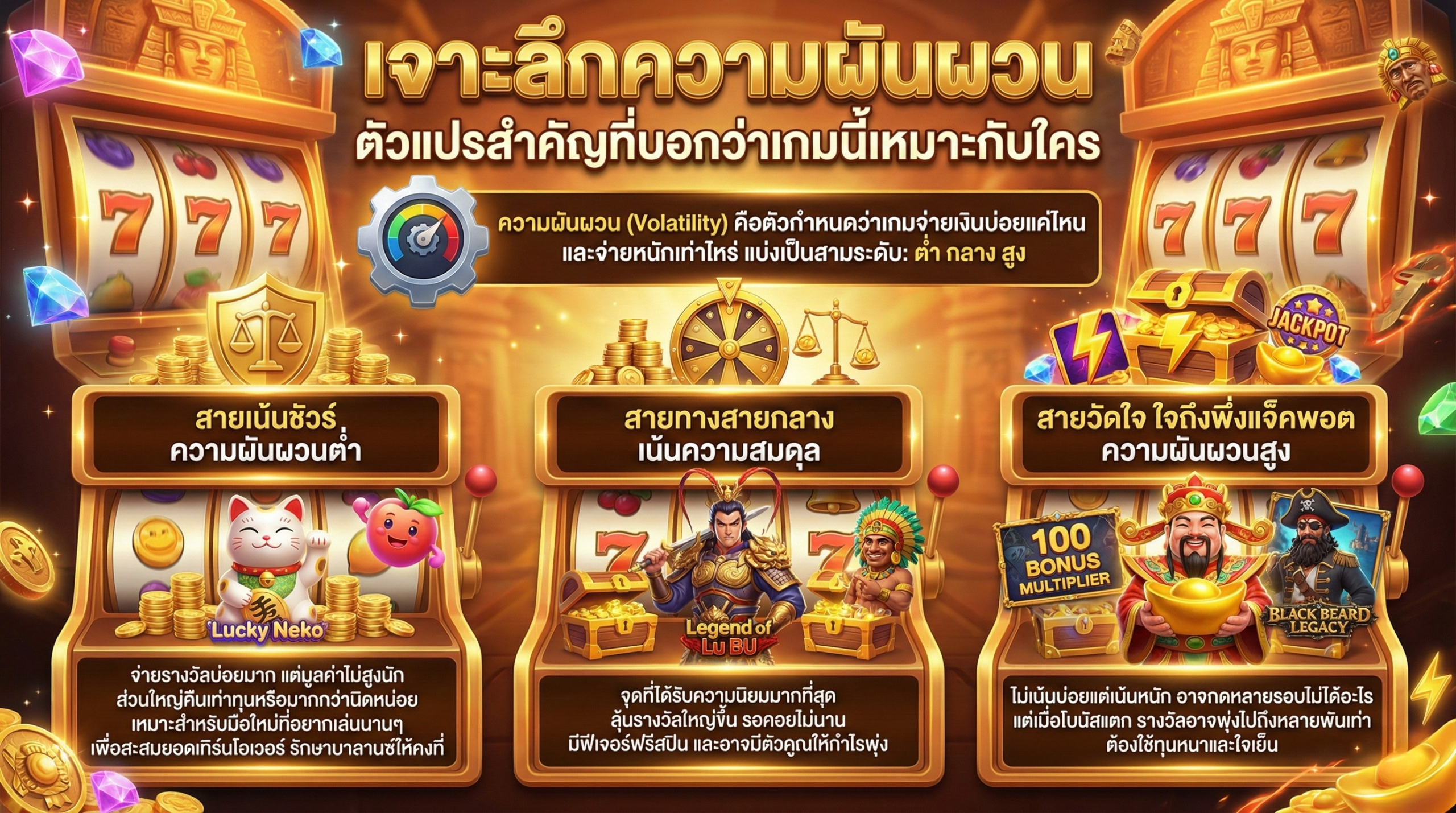 เจาะลึกความผันผวนสล็อต เลือกเกมที่ใช่ ในสไตล์ที่เป็นคุณ