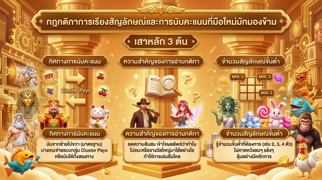 3 เสาหลัก กฎการนับคะแนนสล็อตที่ห้ามมองข้าม