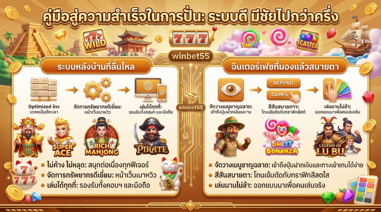Winbet55 ระบบลื่นไหล ใช้งานง่าย ไม่สะดุด