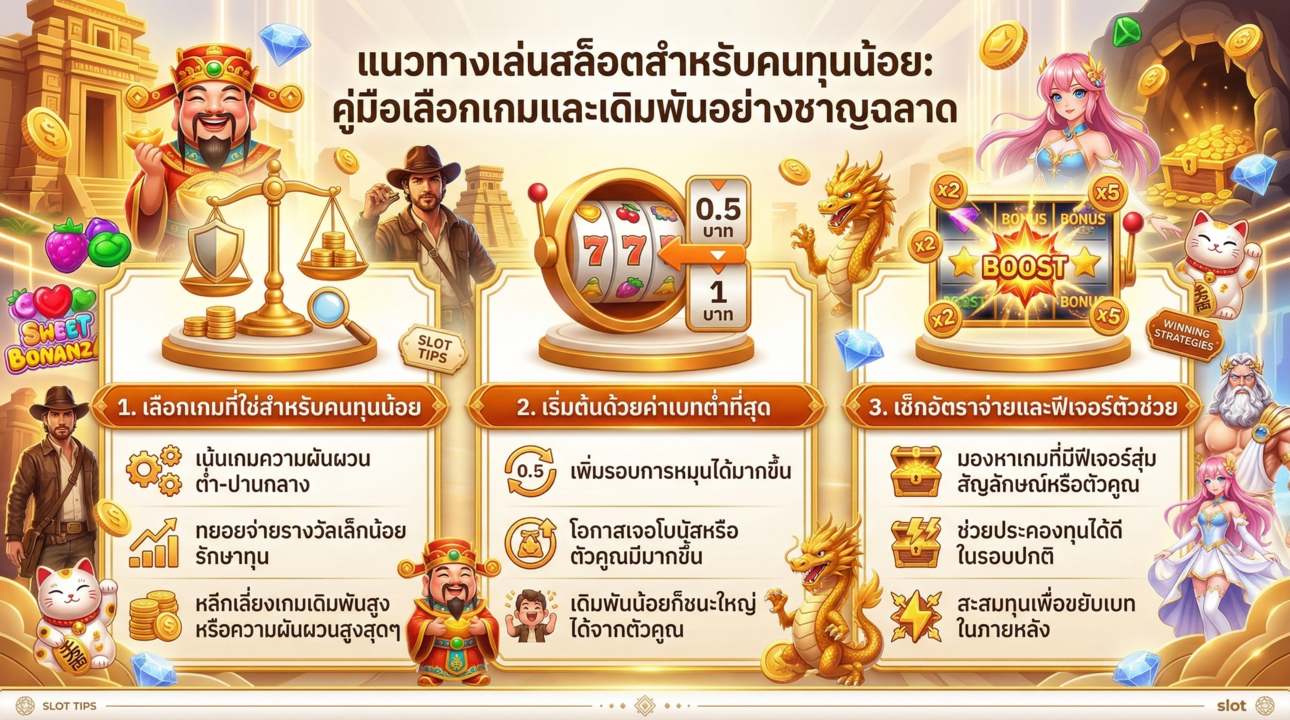 คู่มือเลือกเกมสล็อต สำหรับคนทุนน้อย