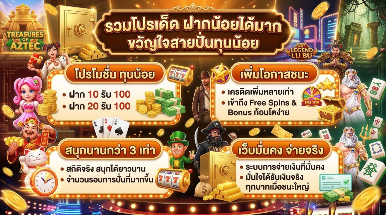 คู่มือโปรโมชั่นสล็อตทุนน้อย