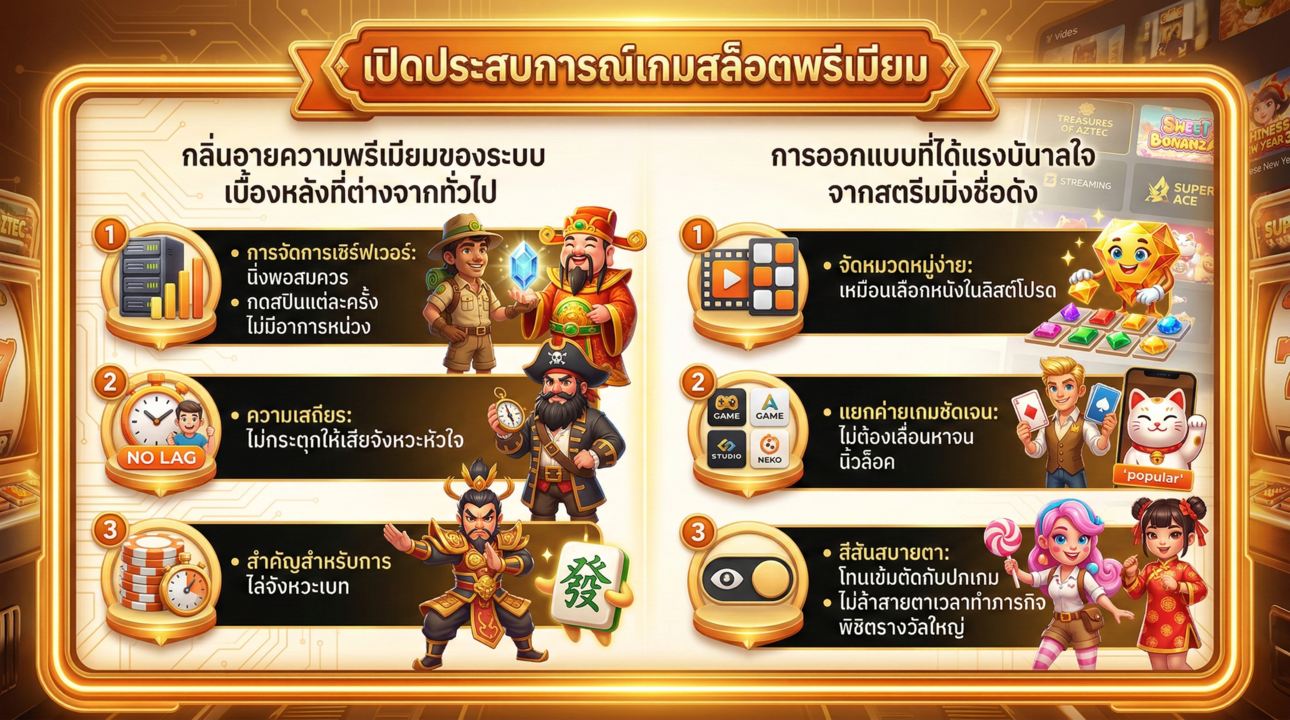 ระบบพรีเมียม ลื่นไหล ไร้สะดุด