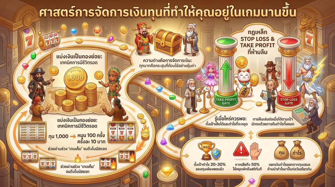 ศาสตร์การจัดการเงินทุน สูตรลับปั่นสล็อตแบบมือโปร