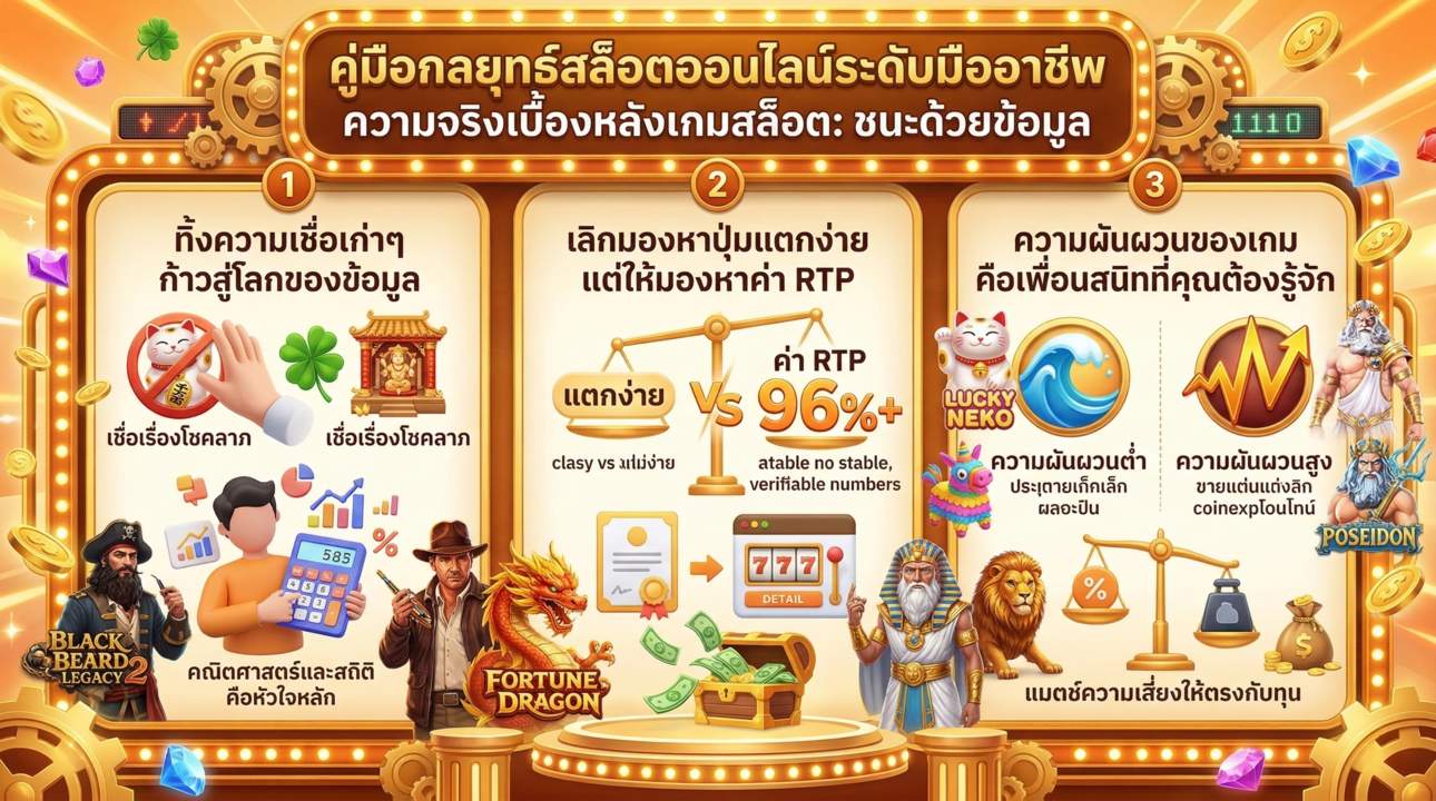 สถิติและข้อมูล ความจริงเบื้องหลังเกมสล็อต