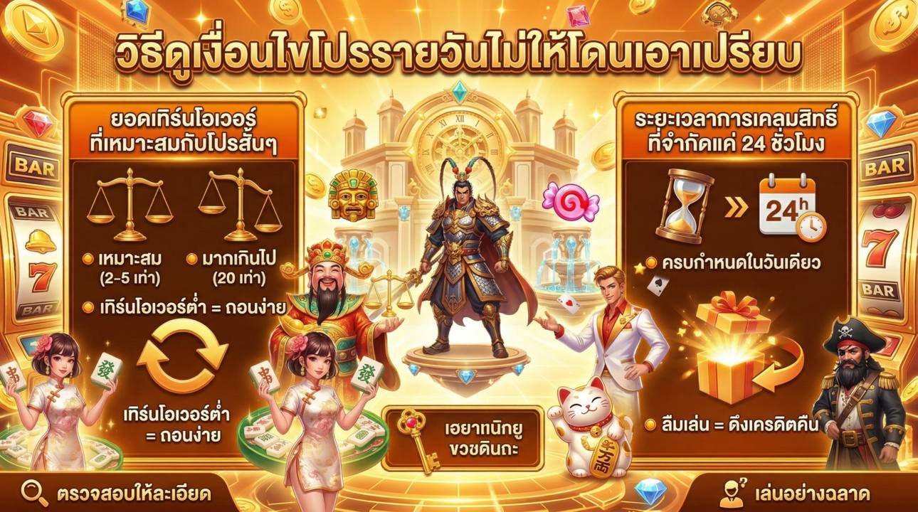 เคล็ดลับเลือกโปรรายวัน เช็กเงื่อนไขง่าย ถอนได้จริง