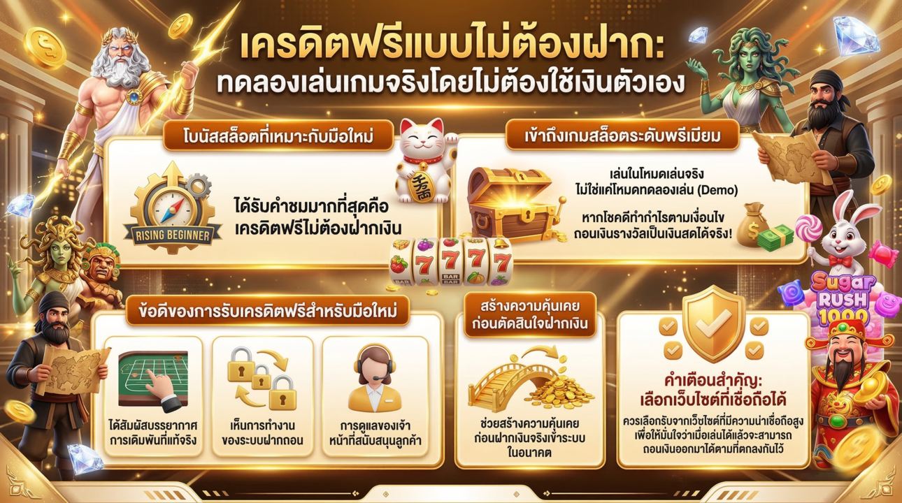 เจาะลึกเครดิตฟรี เล่นจริง ถอนได้